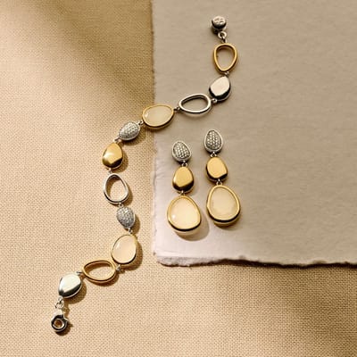 TI SENTO Dames Oorbellen - 925 zilver - Parelmoer - 78028MW