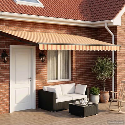 vidaXL - Handbediende - luifel - met - LED's - Multikleur - 4 - × - 3 - m
