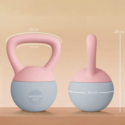 SPORTNOW Kettlebell - Metaal - 19x19x28cm - Roze