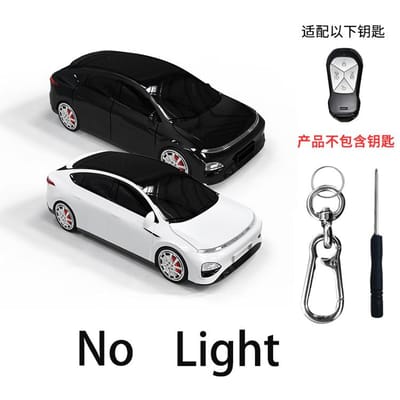 Voor Xpeng G6 Auto Model Uiterlijk Sleutelhoesje Case Voor Xpeng P7 P7I P5 G3 G3I G9 G6 Auto Sleutelhoesje Cover Fob Tas Houder Beschermer White black