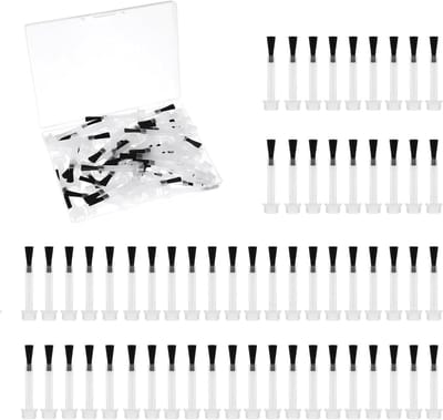 50 stuks wegwerp-reservepenselen, mini-nagellak-vervangingskwasten voor dompelpoedervloeistof, fijne zachte borstelharen voor de salon