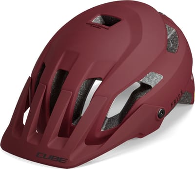 CUBE Fietshelm Frisk - Trailhelm - MIPS - 11 Ventilatiegaten - Verstelbaar - EPS In-Mould - 49-55 cm - S - Rood