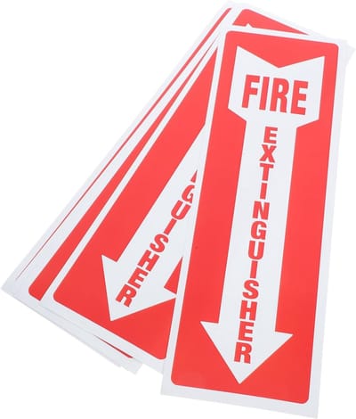 Brandblusser Stickers - Veiligheidsborden - Veiligheid Aangeven - Zelfklevend Gemak - 31x10.5cm - Zoals Getoond