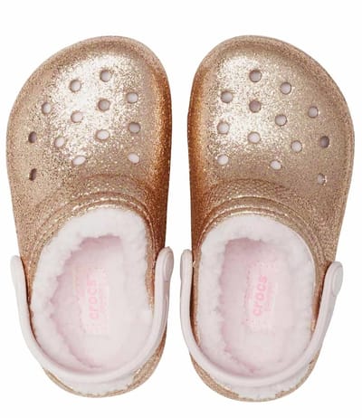 Crocs Classic Lined Glitter Clog Gold/Barely Pink Maat 38/39 US J6