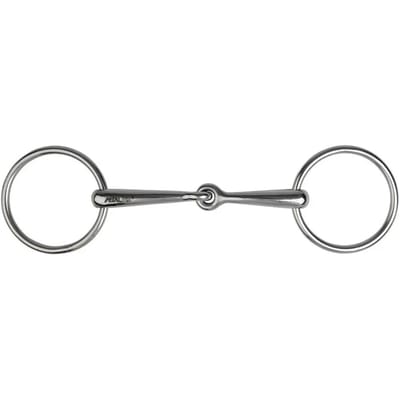 Metalab Dubbelgebroken bustrens leer 13.5 | Roest | Bustrensen bit paard
