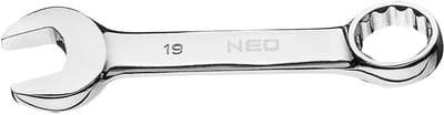 NEO 09-771 - Ringsteeksleutel - 19 x 134 mm - Chromo-vanadium - TÜV gecertificeerd