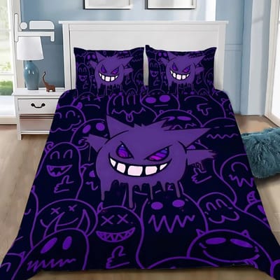 Dekbedovertrek Kussensloop Beddengoedset Cartoon Evil Gengars Volwassen Jongen Meisje Slaapkamerdecoratie Kinderen Cadeau Eenpersoons Tweepersoons Groot Formaat 70x130cm 2pcs