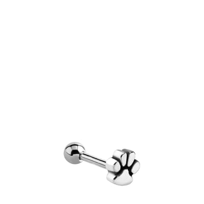 Lucardi Dames Helixpiercing hondenpoot - Piercing - Cadeau - Staal - Zilverkleurig