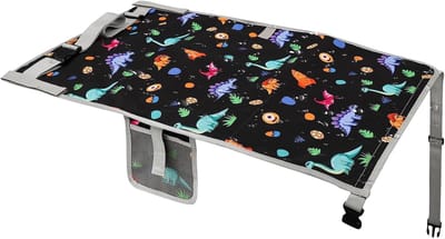 Vliegtuig Bed - Kinder Reisbed - Comfortabel Reizen - Verstelbare Pasvorm - 76 x 44.5cm - Dinosaurus