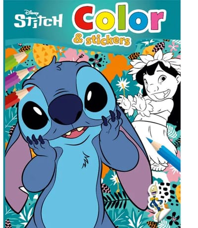 Boek Specials Nederland BV Stitch Coloring Book and Stickers