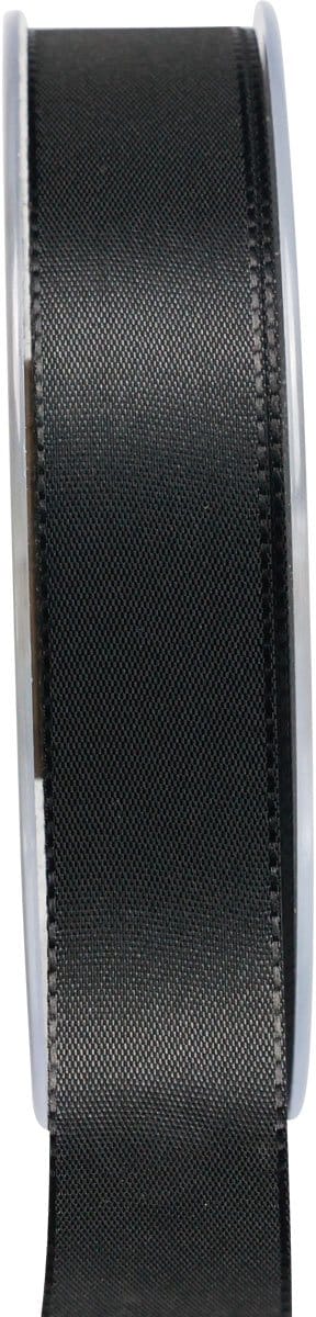 Cadeaulint zwart rouwbloemen decoratief lint 25mm 50m