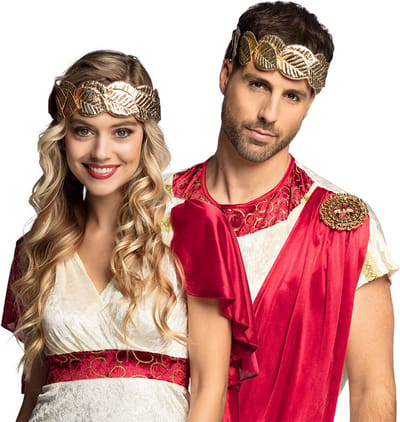 Boland - Hoofdband Laurel Goud - Één maat - Volwassenen - Unisex - Griekse en Romeinse Oudheid