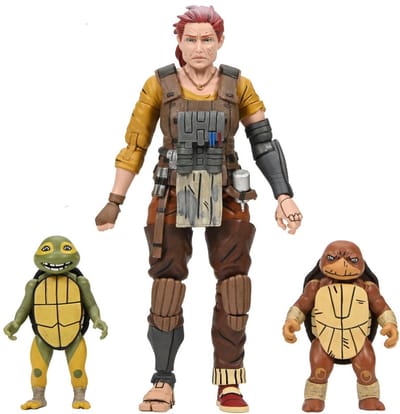 NECA Teenage Mutant Ninja Turtles (The Last Ronin The Lost Years) Action Figure Grammy April met Baby Yi & Moja 18 cm Action Figuur