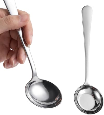 Set van 2 RVS Soeplepels van 17 cm - Ideaal voor Soepen, Stoofschotels en Sauzen - Vaatwasmachinebestendig en Perfect als Serveerlepel
