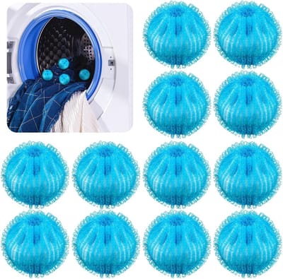 ECTEATOY® Wasballen voor wasmachine - 12 stuks - Anti-pluis - Wasbollen - Anti haar - Ook geschikt voor dierenharen