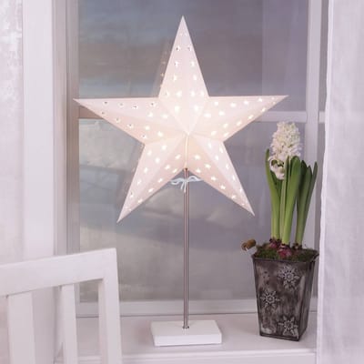STAR TRADING Sfeerverlichting Combi Pack, ster en kap, voet wit