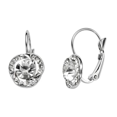 Behave - Oorstekers dames bloemdesign - Elegant detail - Zilverkleur