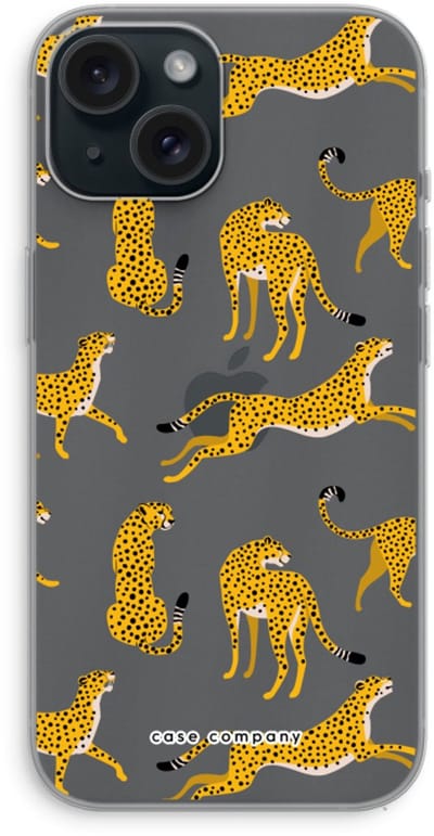 Case Company® - Hoesje geschikt voor iPhone 15 hoesje - Luipaard - Soft Cover Telefoonhoesje - Bescherming aan alle Kanten en Schermrand