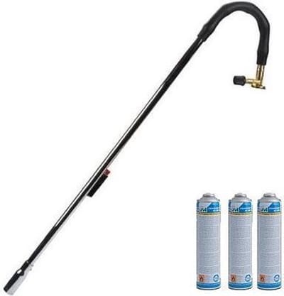 Eurom Onkruidbrander - met Piezo + drie maal 600 ml. gasflessen