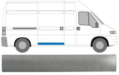 Schuifdeur reparatiepaneel buiten voor Peugeot Boxer 1994-2006 / Rechts