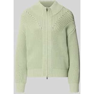 Regular fit cardigan in tricotlook met gaatjesmotief