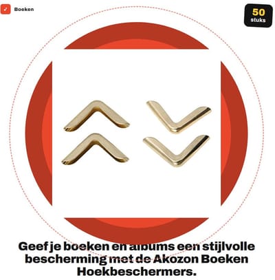 Dailygoods- Boekhoekbeschermer 50 Stuks - Hoekbeschermer - Metaal - Vintage - Scrapbooking - Schokbestendig - Gemaakt van ijzer - Boekbescherming