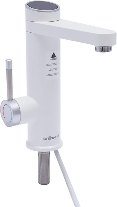 Elektrische waterkraan - Doorstroomboiler kraan - Direct warm water - Digitale temperatuurweergave - 32 kW - Wit