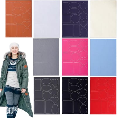 Set van 10 zelfklevende textielpatches voor reparatie van jassen, jeans en tenten, waterdicht en scheurvast