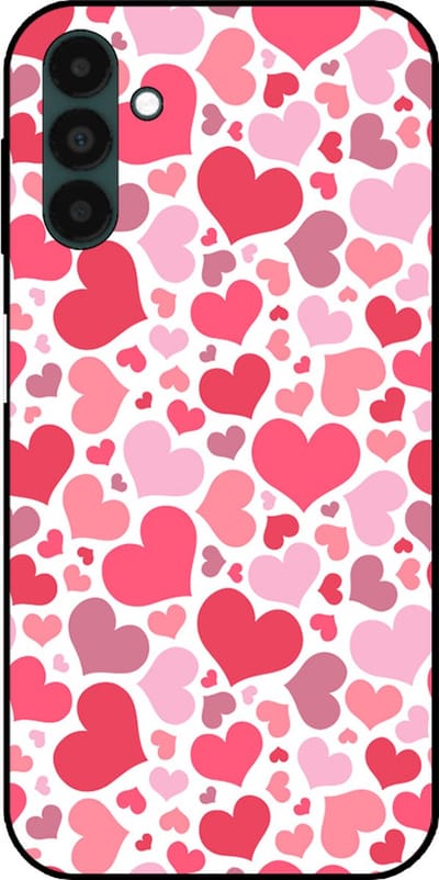 Smartphonica Telefoonhoesje Geschikt voor Samsung Galaxy A04s/A13 5G met Hartjes Print - Hearts Design TPU Backcover Case - Kinder Hoesje met Hartjes Design geschikt voor Samsung Galaxy A04s;Samsung Galaxy A13 5G