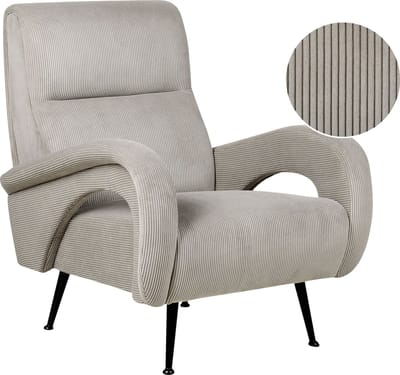 SVALOV - Fauteuil - Taupe - Corduroy