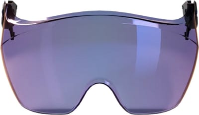 Hellberg Sector Kort Vizier Smoke Blue mirror – Veiligheidsvizier voor Sector Bouwhelm met zonbescherming, Impactbescherming & Eenvoudige Montage
