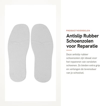 Dailygoods- Schoenzolen Slijtvast 5 mm - Antislip - Rubber - Vervangingszolen - Schoenreparatie - 1 Paar - Zoolbeschermers