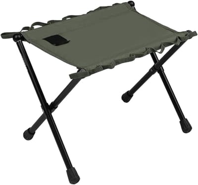 Draagbare vouwstoel - Opvouwbaar krukje - Buiten ontspannen - Lichtgewicht aluminium frame - Tot 100 kg - Leger groen
