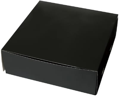 Taartdoos 30x30x10cm. Zwart 3st