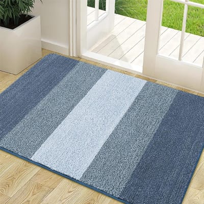 Homaxy - Droogloopmat - Schoonvoetsmat - Antislip Droogvoetsmat - Ingang Deurmat - 60x90 cm - Lichtblauw