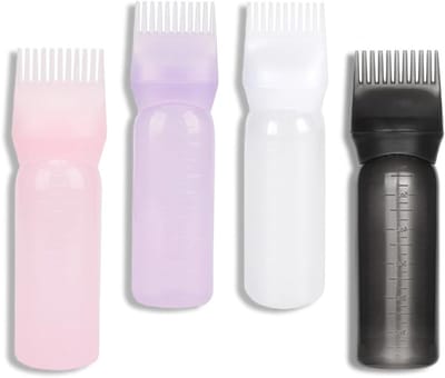 4 Stuks Olie Applicator Fles voor Haar - Ideaal voor Haarwortels, Scalp Behandeling en Haarverzorging