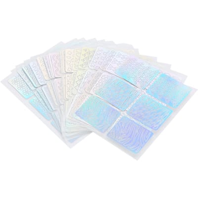 24 Vel Holle Nail Art Zelfklevende Sticker Modieuze Nagel DIY Decal Decoratie Set white