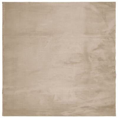 vidaXL - Vloerkleed - HUARTE - laagpolig - zacht - wasbaar - 160x160cm - zandkleurig
