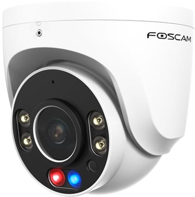 Foscam W5EP PoE Beveiligingscamera Buiten – 3K 5MP IP Camera – AI Persoons- en Voertuigdetectie – Alarmlichten – Sirene – 2-weg Audio – Nachtzicht – IP66 – MicroSD Cloud NVR – Wit