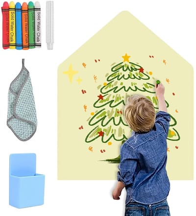 Dailygoods - Montessori Magneetbord voor Kinderen - Afwisbaar en Zelfklevend 80 x 100 cm