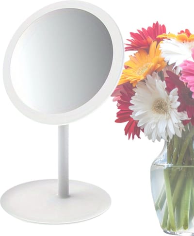 Bovista Opmaakspiegel Met Ledverlichting - Make Up Spiegel - Met Led Verlichting - Tafelspiegel - Met Licht - Staande Spiegel - Wit