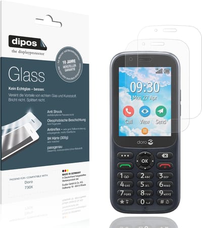 dipos – 2x Matte Pantserfolie geschikt voor Doro 730X | 9H Screenprotector
