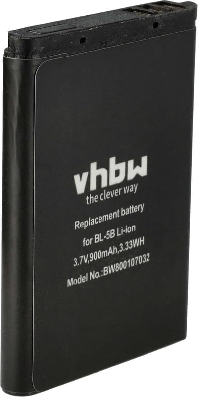 Camera Accu - Reservebatterij - Fotograferen - Li-Ion Technologie - 900 mAh - Zwart