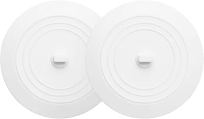 Universele Witte Badkuip & Gootsteen Afvoerstop - 2 Stuks - Sterk Zichthoudend Siliconen)