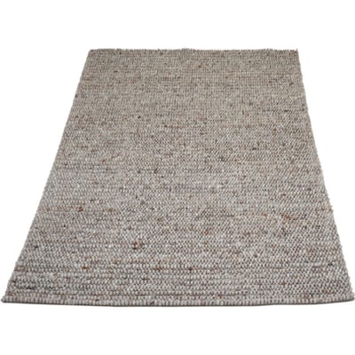Vloerkleed Nieuw Zeeland Beige 240 x 340 cm - Wollen Design Vloerkleed met Stone Structuur in Scandinavische / Japandi Stijl