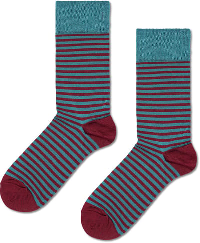 Happy Socks Small Stripe Sock - unisex sokken - blauw - Unisex - Maat: 41 - 46