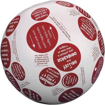 Woede management bal - Stressbal Oefenbal - Emoties Uiten - Interactieve Vragen - 20 cm - Blauw