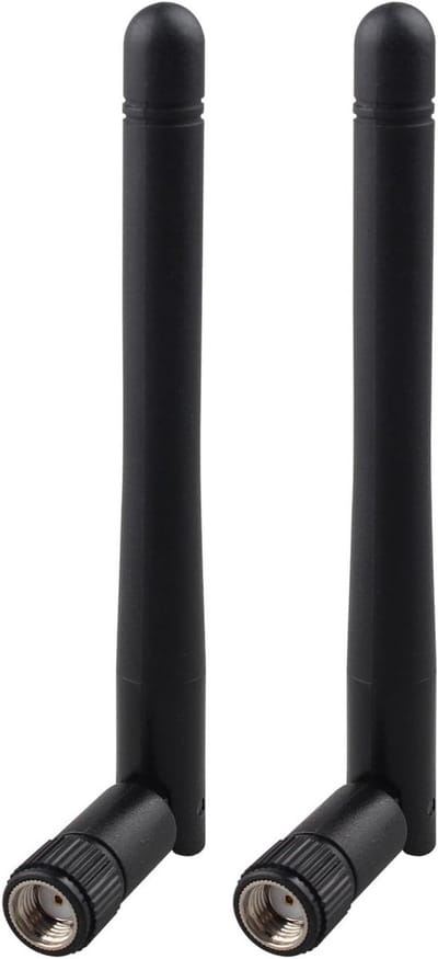 2Pcs Wifi Antenna Dual Band 2.4GHz 5GHz 5.8GHz 3dBi MIMO RP-SMA Male Omnidirectional for IP Security Camera Rear View - ShopVlot