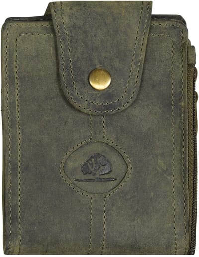 Greenburry Vintage lederen halsbuidel 11 cm