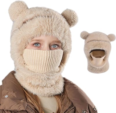 Thermische Balaclava voor Kinderen - Winddichte Multifunctionele Ski- en Snowboardmasker met Pluche Voering voor Winteractiviteiten